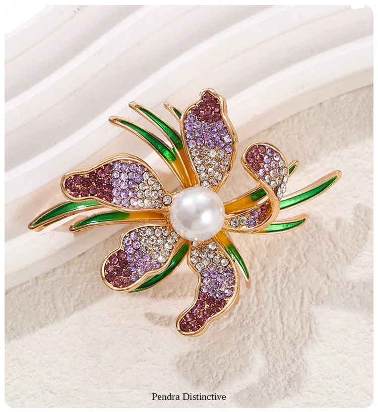 PENDRA Pearlina Pearl Flower Brooch