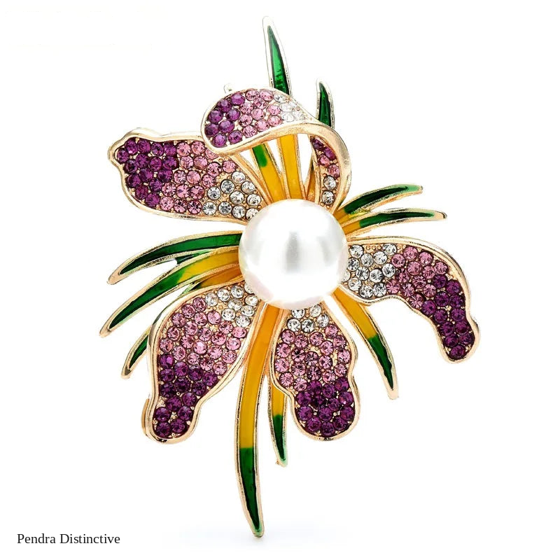 PENDRA Pearlina Pearl Flower Brooch