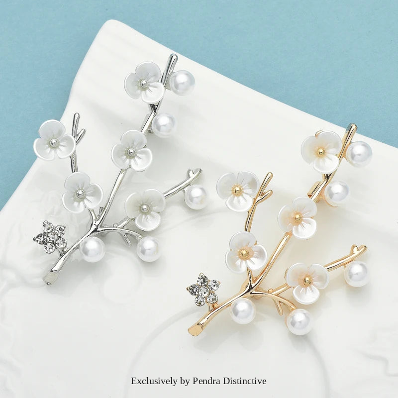 PENDRA Plumelle Plum Blossom Flower Brooch