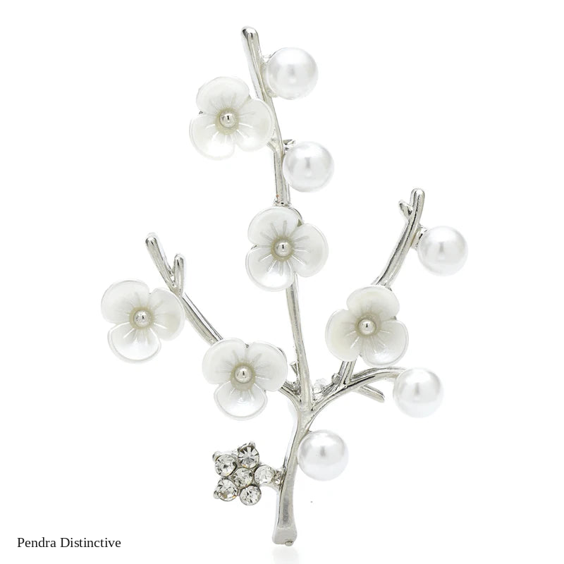 PENDRA Plumelle Plum Blossom Flower Brooch