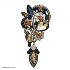 PENDRA Regent Crystal Waterdrop Flower Brooch
