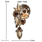 PENDRA Regent Crystal Waterdrop Flower Brooch