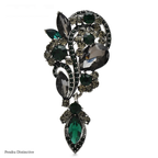 PENDRA Regent Crystal Waterdrop Flower Brooch