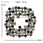 PENDRA Rhombelle Rhinestone Geometric Rhombus Brooch
