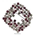 PENDRA Rhombelle Rhinestone Geometric Rhombus Brooch