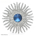PENDRA Solara Crystal Sun Flower Brooch