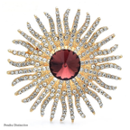 PENDRA Solara Crystal Sun Flower Brooch