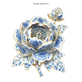 PENDRA Peonia 5-Color Rhinestone Peony Brooch
