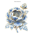 PENDRA Peonia 5-Color Rhinestone Peony Brooch