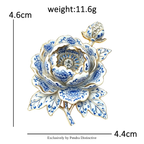 PENDRA Peonia 5-Color Rhinestone Peony Brooch