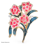PENDRA Peonia Enamel Peony Flower Brooch