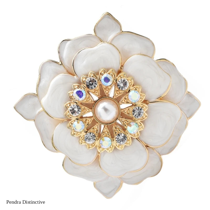 PENDRA Peonia Large Peony Flower Brooch