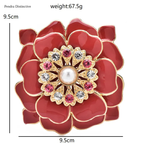 PENDRA Peonia Large Peony Flower Brooch