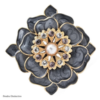 PENDRA Peonia Large Peony Flower Brooch
