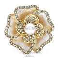 PENDRA Peonia Pearl Enamel Peony Brooch