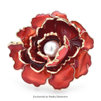 PENDRA Peonia Pretty Peony Flower Brooch