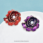 PENDRA Peonia Pretty Peony Flower Brooch