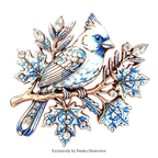 PENDRA Perched Songbird Vintage Rhinestone Brooch