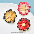 PENDRA Petalia Enamel Flower Brooch