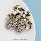PENDRA Pine Vintage Pine-Nut Christmas Brooch
