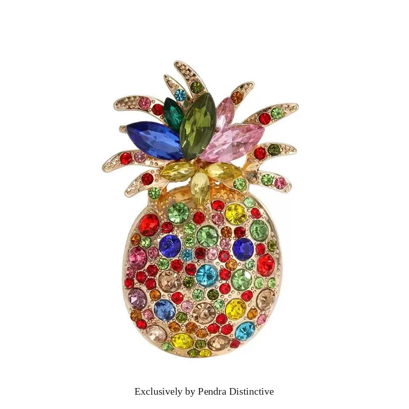 PENDRA Pineapella Sparkling Pineapple Brooch