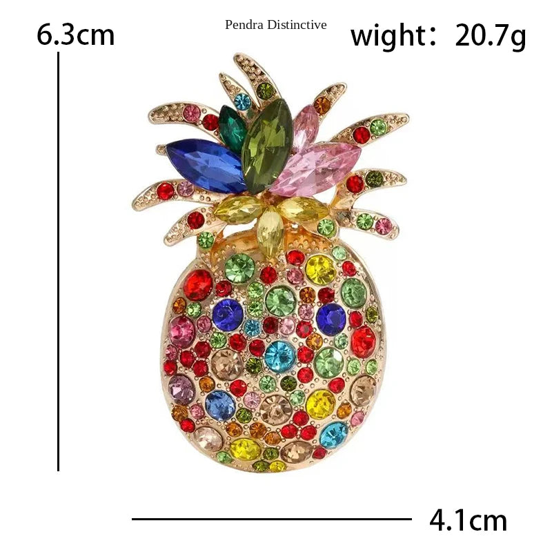 PENDRA Pineapella Sparkling Pineapple Brooch