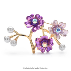 PENDRA Plumelle Pretty Plum Blossom Brooch