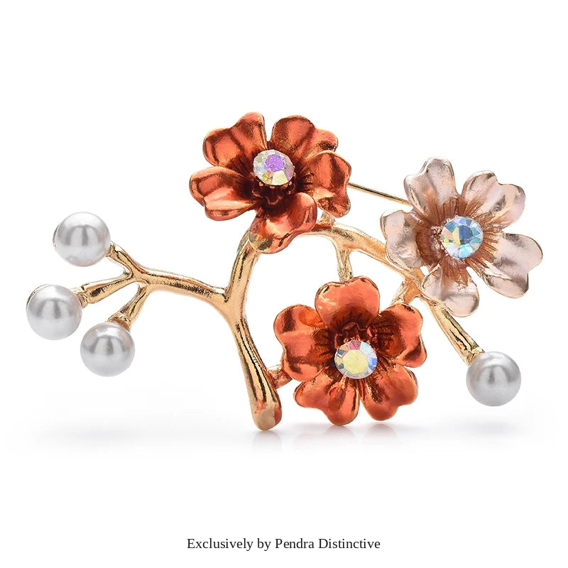 PENDRA Plumelle Pretty Plum Blossom Brooch