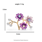 PENDRA Plumelle Pretty Plum Blossom Brooch