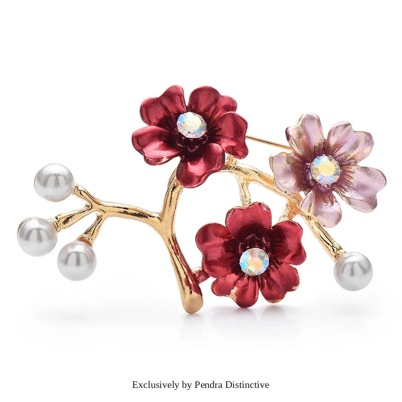 PENDRA Plumelle Pretty Plum Blossom Brooch