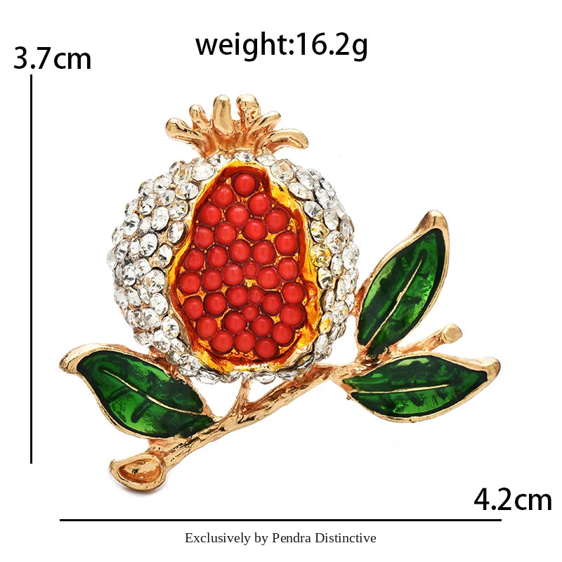 PENDRA Pomella Beautiful Pomegranate Brooch