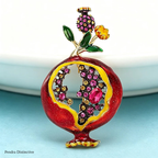 PENDRA Pomella Big Enamel Pomegranate Brooch
