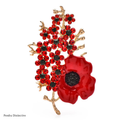 PENDRA Poppielle Beautiful Poppy Flower Brooch