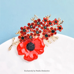PENDRA Poppielle Beautiful Poppy Flower Brooch