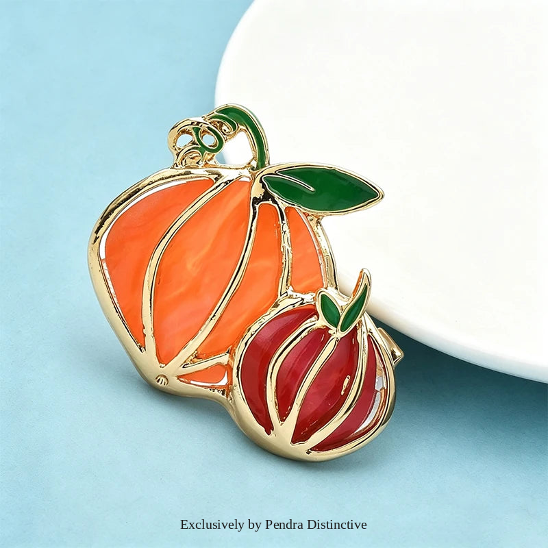 PENDRA Pumpkelle Halloween Pumpkin Brooch