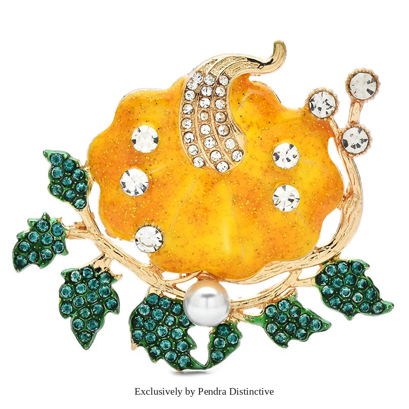 PENDRA Pumpkelle Lovely Enamel Pumpkin Brooch