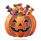 PENDRA Pumpkin Candy Jack-o'-Lantern Halloween Brooch