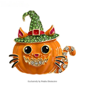 PENDRA Pumpkincat Cat Pumpkin Brooch