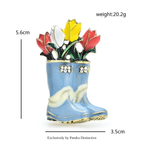 PENDRA Rainbloom Flower Rain Boot Brooch