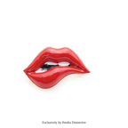 PENDRA Red Lip Enamel Brooch