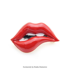 PENDRA Red Lip Enamel Brooch