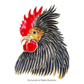 PENDRA Regalcrest Enamel Cock Brooch