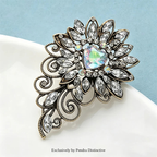 PENDRA Regalia Crystal Flower Brooch
