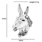 PENDRA Retro Lovely Horse Head Brooch
