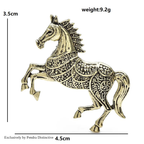 PENDRA Retro Powerful Running Horse Brooch