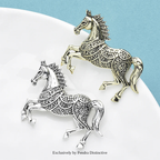 PENDRA Retro Powerful Running Horse Brooch
