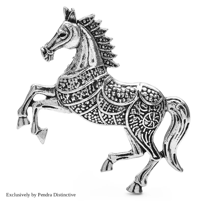 PENDRA Retro Powerful Running Horse Brooch
