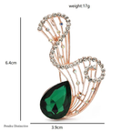 PENDRA Ripplea Water-Drop Geometric Flower Brooch