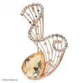 PENDRA Ripplea Water-Drop Geometric Flower Brooch