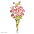 PENDRA Rosalia Pink Rose Flower Brooch